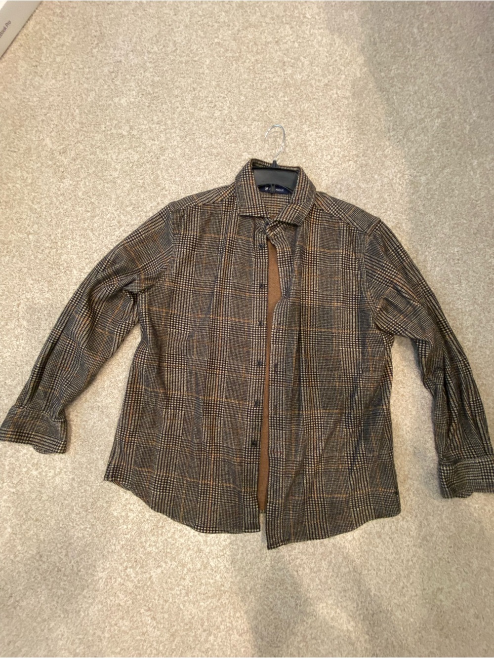 Daniel Cremieux Brown Plaid Lightweight Shirt Jacket